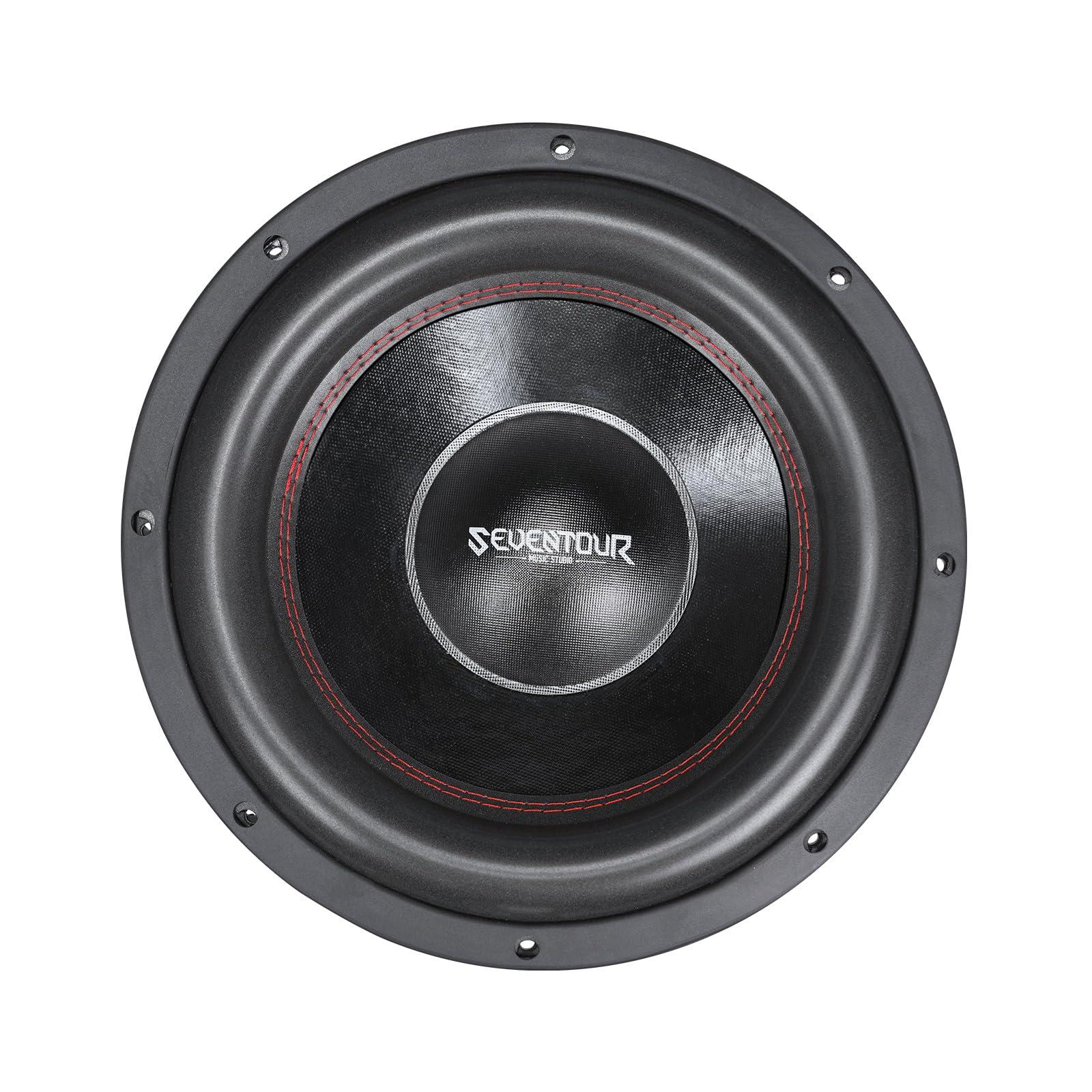 Seventour Seventour 12 inch 1200 Watt Max Power Car Audio Dual 4 Ohm Shallow Mount Car Subwoofer (12\" - Dual 4 Ohm)