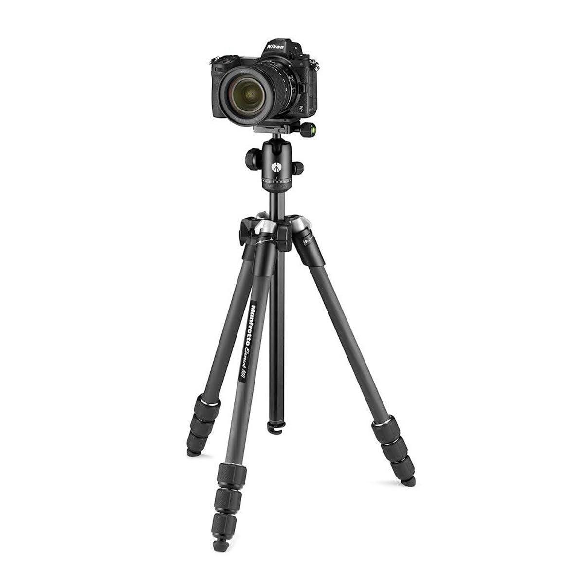 Manfrotto Manfrotto Element MII Mobile Bluetooth 4-Section Carbon Fiber Traveler Tripod, Black