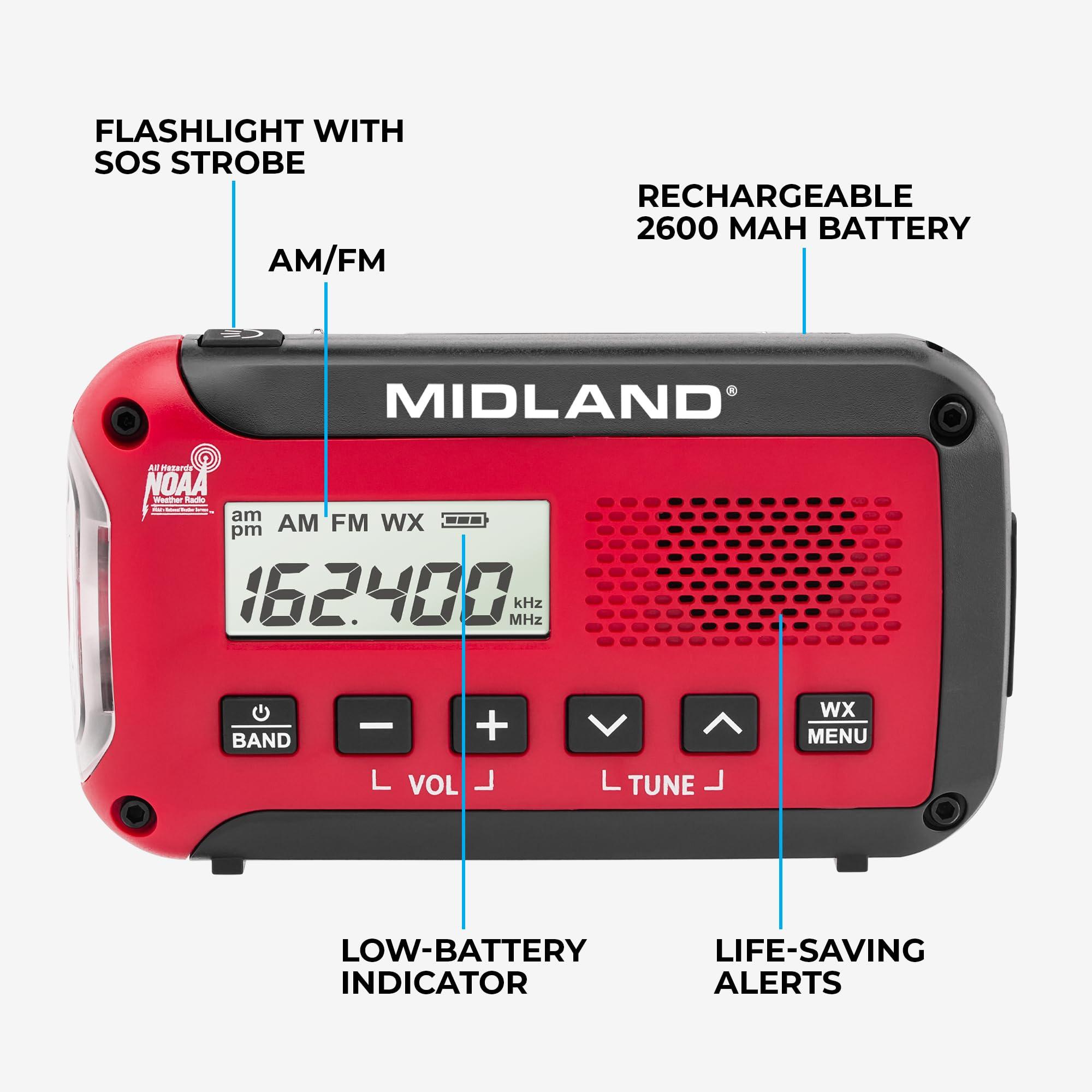 Midland Midland GMRS Walkie Talkies and Weather Radio Bundle