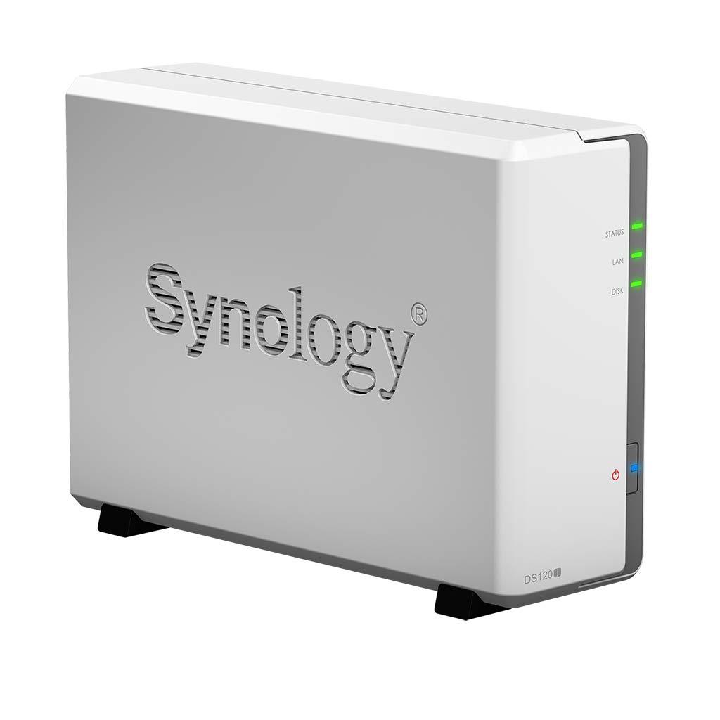 Synology Synology DiskStation DS120j NAS Server with Armada 800MHz CPU, 512MB Memory, 16TB HDD Storage, 1 x 1GbE LAN Port, DSM Operating System
