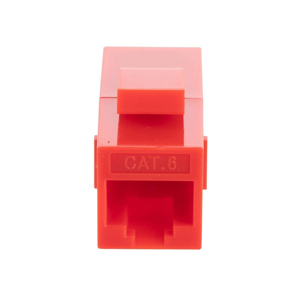 NavePoint NavePoint CAT6 UTP Inline Keystone Coupler, 15 Pack, Red