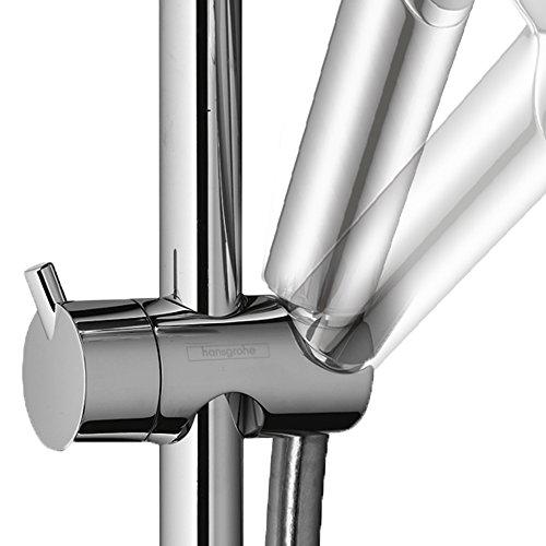 hansgrohe hansgrohe 4266000 Unica S 24-Inch Wall Bar Set with Multi-Function Hand Shower and 63-Inch Techniflex Hose, 28 1/4 Inch Length, Chrome