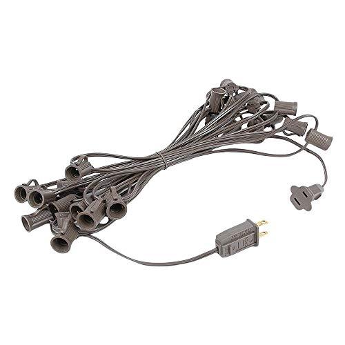 Novelty Lights G40 Patio String Lights with 25 Purple Globe Bulbs - Hanging Garden String Lights - Vintage Backyard Patio Lights - Outdoor String Lights - Market Cafe String Lights - Brown Wire - 25 Foot