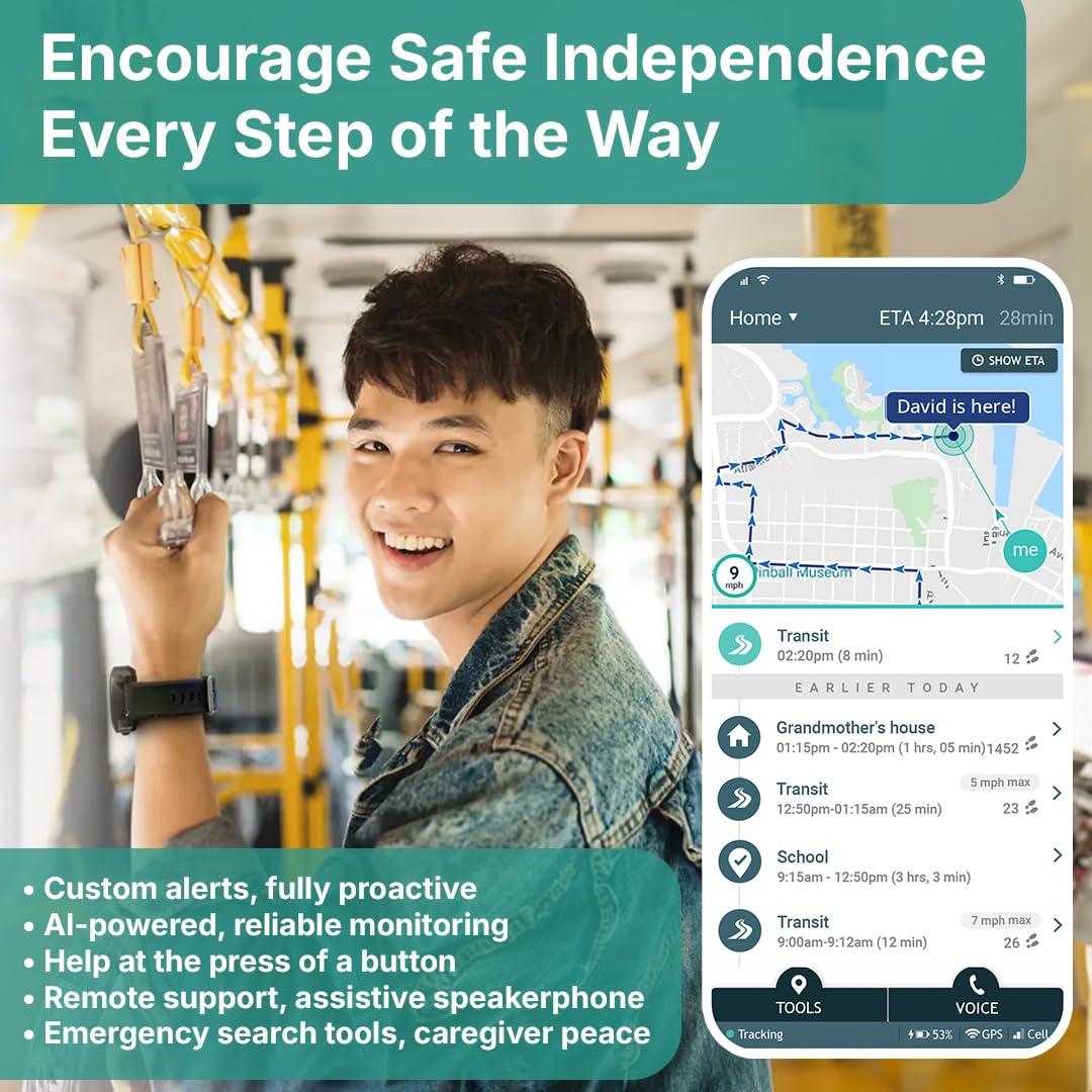 AngelSense AngelSense Personal GPS Tracker for Kids, Teen, Autism, Special Needs, Elderly, Dementia - 2-Way Auto-Answer Speakerphone & SOS Button - School Bus Tracking - Subcription Required