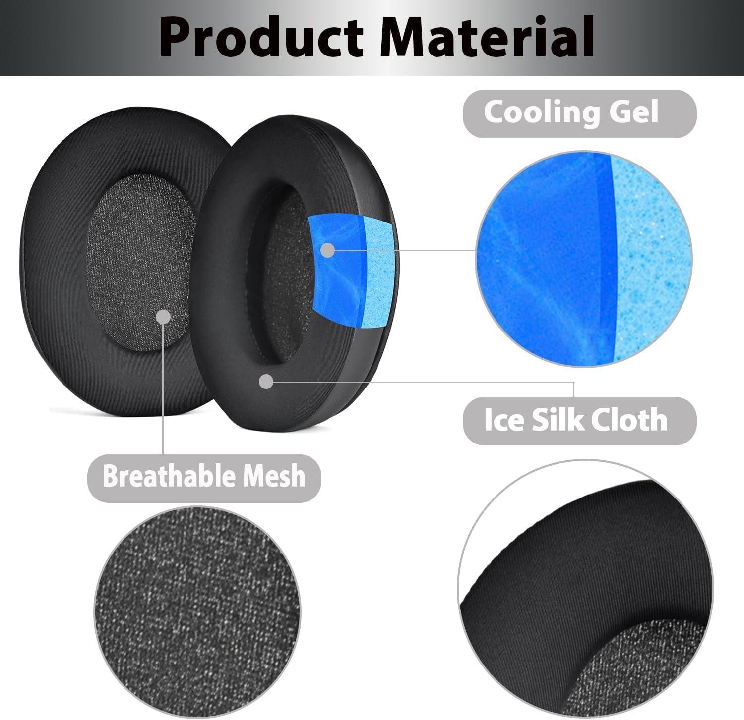 Adhiper Adhiper WH-CH710N/WH-CH720N Replacement Ear Pads, Upgraded Cooling Gel Earpads for Sony WH-XB900N, WH-CH700N, WH-CH710N, WH-CH720N Headphones, WH-XB900N Ear Pads Cushions with Soft Memory Foam(Black)