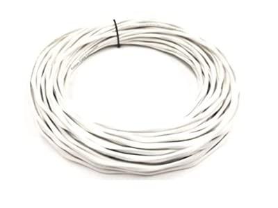 Custom Cable Connection Custom Cable Connection 16 AWG 2 Conductor Stranded Shielded Plenum Cable White CL3P Jacket for Security/Alarm/Access Control/Sound - 100 Foot Roll in a bag