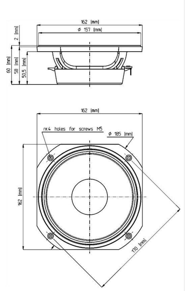 18 Sound Eighteen Sound 6NMB900-8 Super 6.5-inch MIDBASS Pro Audio Components Speaker Driver for Motorcycle Car Audio Applications 8-Ohms