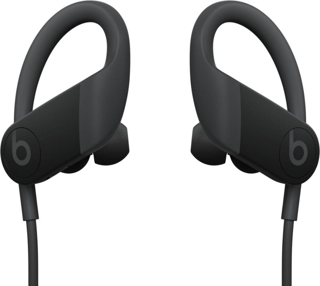 Beats Powerbeats High-Performance Wireless Bluetooth Headphones - Black - MWNV2LL/A (Renewed)