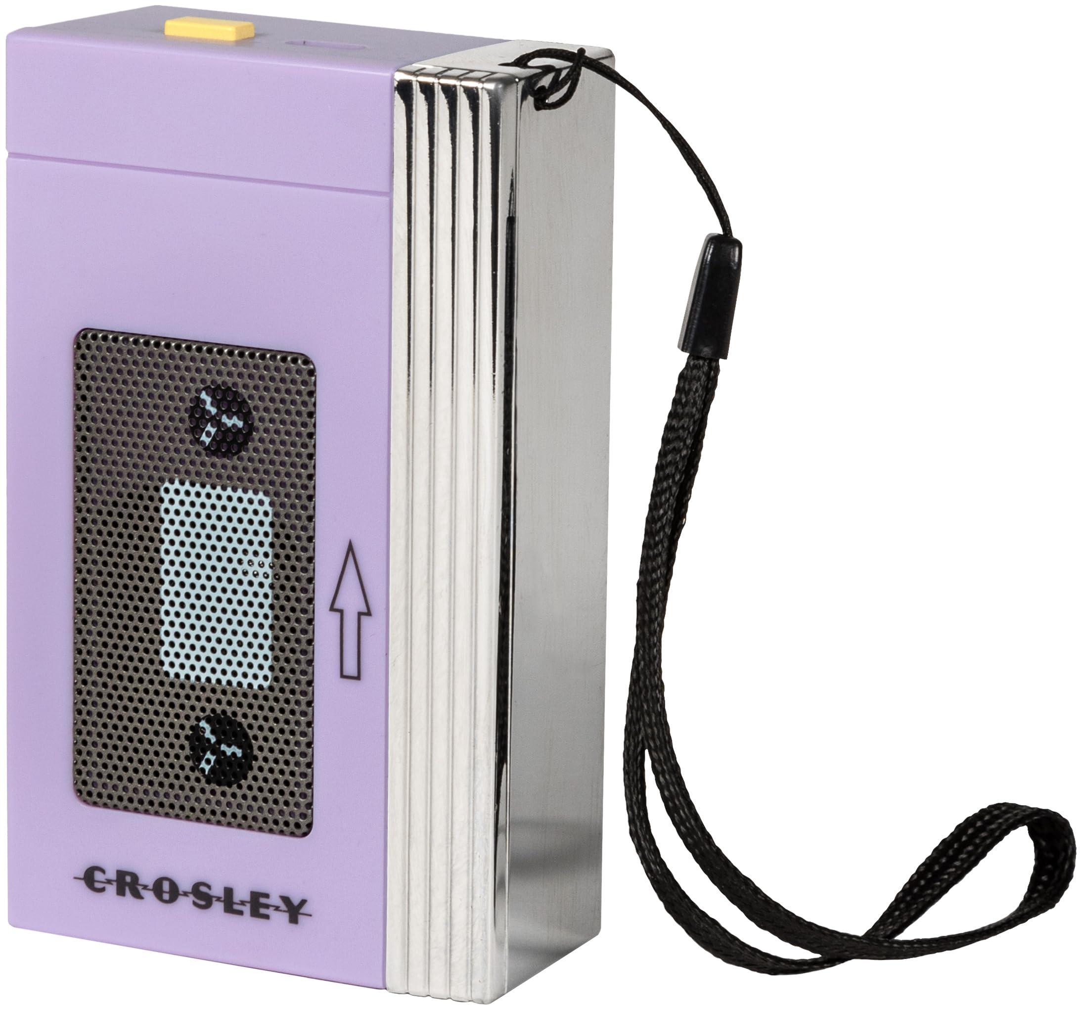 Crosley Crosley CR3047A-LN Mini Retro 80's Portable Bluetooth Speaker, Wireless with Microphone, Vintage, Lavender