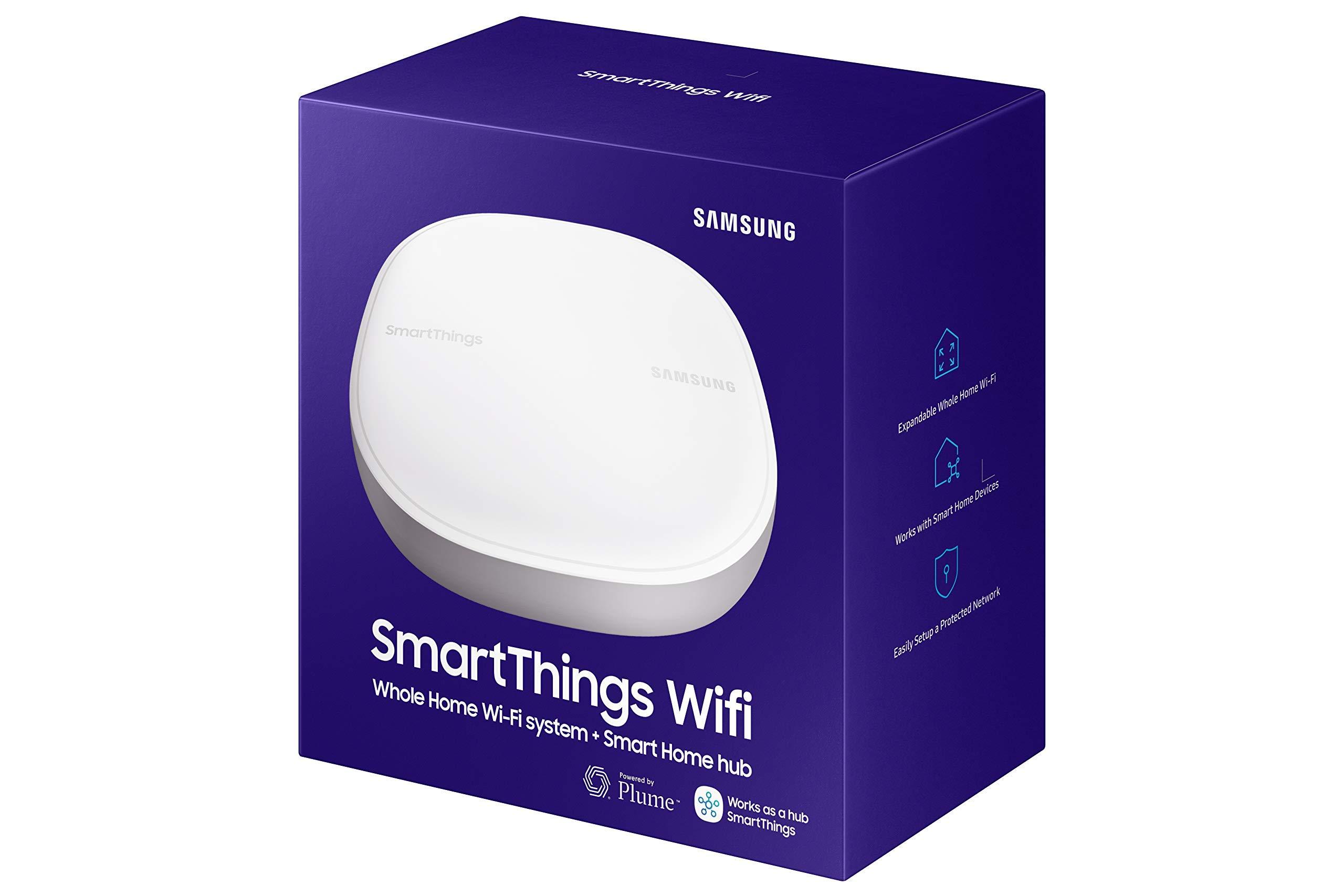 SAMSUNG Samsung SmartThings WIFI Mesh Router Range Extender SmartThings Hub Functionality Whole-Home WIFI Coverage (Renewed)