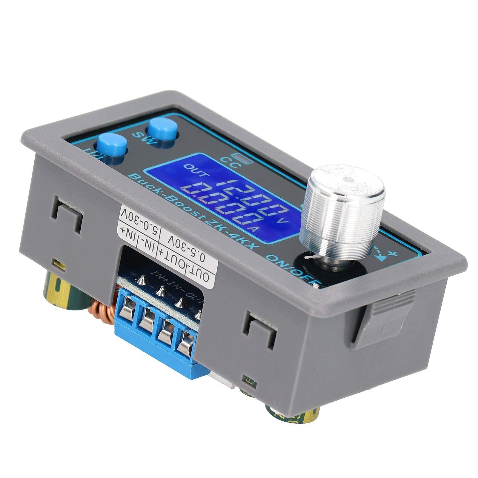TKXEC DC DC Buck Boost Converter Variable Voltage Regulator CC CV 0.5-30V 4A 5V 6V 12V 24V Power Module Adjustable Voltage Regulated Laboratory Power Supply