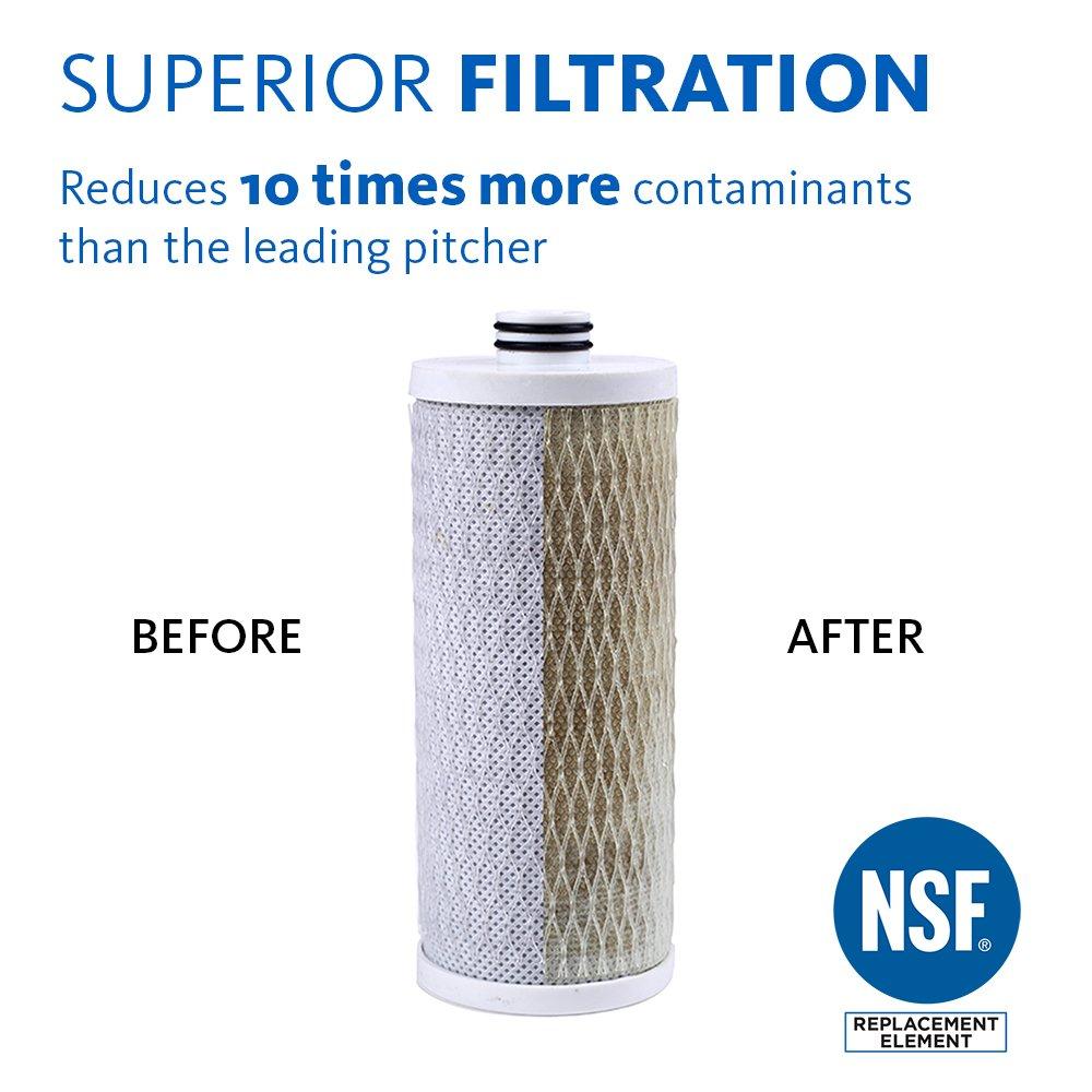 Aquasana Aquasana Under Sink Water Filter System - Reduces PFAS, Lead, & Chlorine in Drinking Water - Under Counter Claryum Filtration for Kitchen - 3-Stage - Chrome Faucet - AQ-5300.56