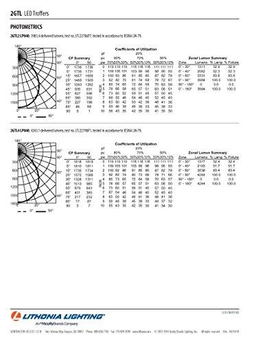 Lithonia Lighting Lithonia Lighting 2GTL4 LP840 LED General Purpose Gloss Troffer, 4000k, 39 Watts, 4000 Lumens, 4 Foot, White