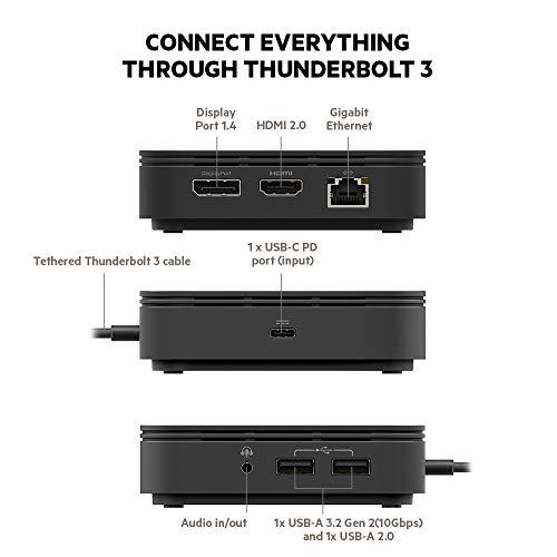 Belkin Belkin Thunderbolt 3 Dock Core With Thunderbolt 3 Cable - Usb C Hub - 7-In-1 Docking Station For Macs & Windows, 60W Upstream Charging, With Gigabit Ethernet, Displayport & Audio Ports