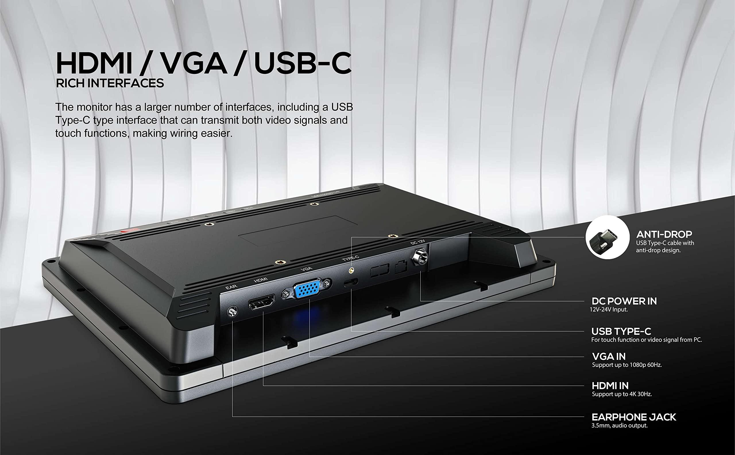 LILLIPUT LILLIPUT FA1019/C 10.1\" 1500 NITS high brightness FHD 1000:1 HDMI/VGA Supports 4K 30Hz with Flip image function for Teleprompter (FA1019/C -Standard version with HDMI and VGA -no IP rating)