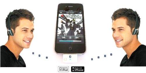 KOKKIA KOKKIA i10 (White) : Apple MFi Certified Bluetooth Splitter Transmitter (to 2 Stereo Receivers).Compatible to Apple iPod,iPhone,iPad with 30-pin connector.Compatible streaming to 2 Sets Apple AirPods.