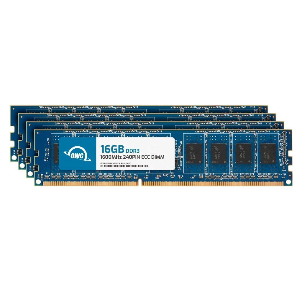 OWC OWC 64GB (4x16GB) DDR3L 1600 PC3L-12800 CL11 2Rx8 240-pin 1.35V ECC Unbuffered UDIMM Memory RAM Module Upgrade Kit for Select Desktops, Workstations, or Servers