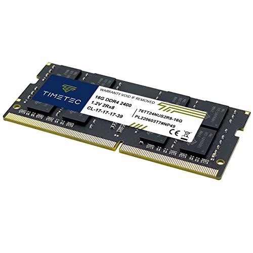 Timetec Timetec 16GB DDR4 2400MHz PC4-19200 Non-ECC Unbuffered 1.2V CL17 2Rx8 Dual Rank 260 Pin SODIMM Laptop Notebook PC Computer Memory RAM Module Upgrade (16GB)