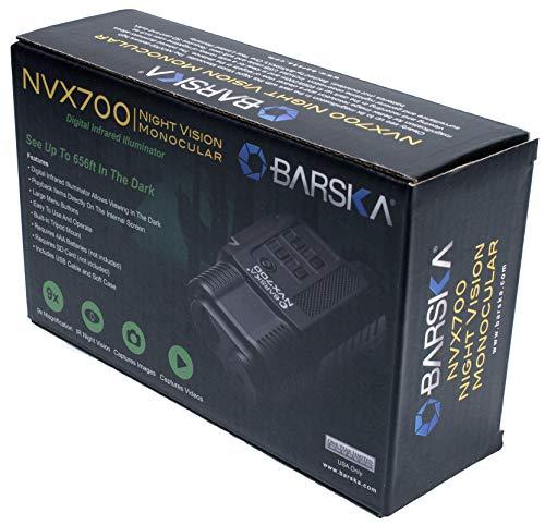 BARSKA BARSKA BQ13506 Night Vision NVX700 Infrared Illuminator Digital Monocular, Black, One Size