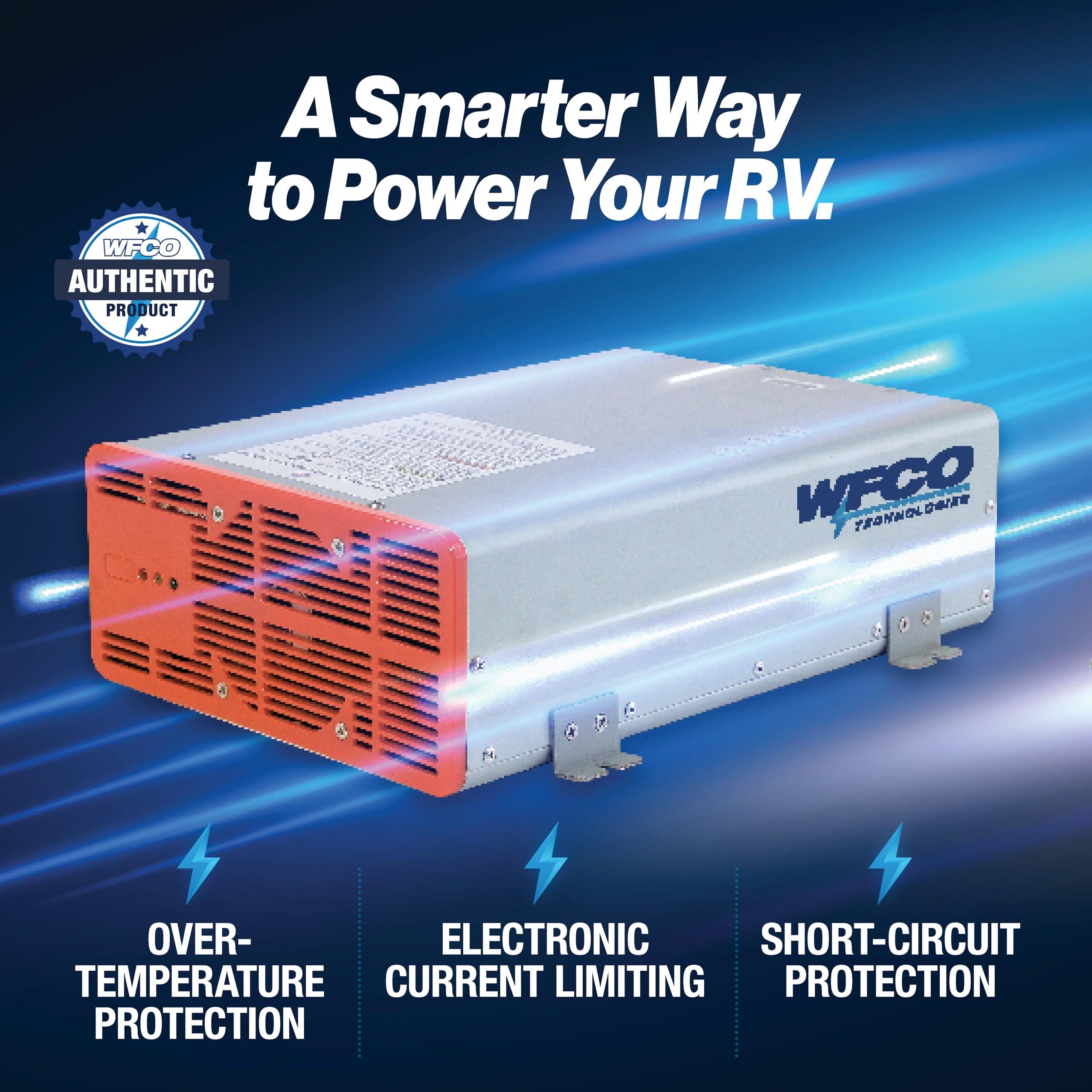 WFCO WFCO WF-68100A-AD WF-6800 Series Deck-Mount Converter Charger - 100 Amp , Gray