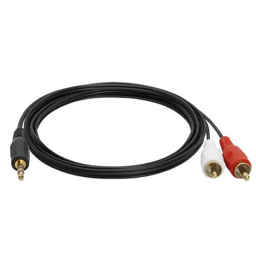 Cmple Cmple - 3.5mm Male Stereo to 2 Male RCA Audio Adapter Cable - 6 Feet