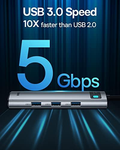 Baseus Baseus 8-in-1 USB C Hub Docking Station, USB C Adapter with 4K HDMI, 3 USB 3.0, TF/SD Reader, Ethernet, 100W Power Delivery Compatible with MacBook, Surface, iPad, Steam Deck or Other Type C Devices