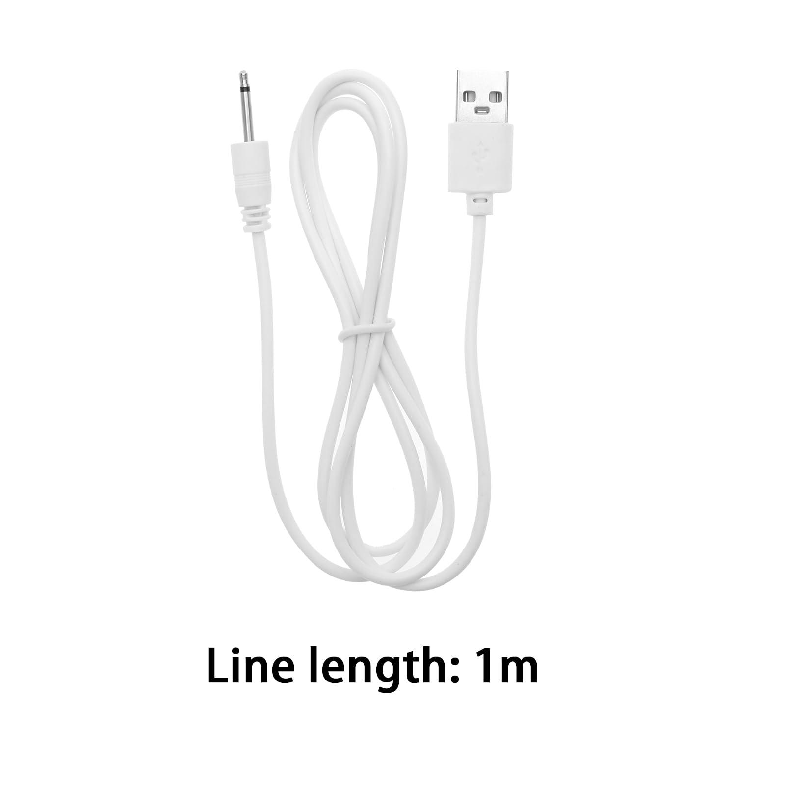 eMagTech 2pcs USB DC Charging Cable USB DC Charger Cord USB 2.0 to 2.5mm Solid Needle Power Cord 1m Fast Charging Cable for 2.5mm Round DC Charging Port Devices