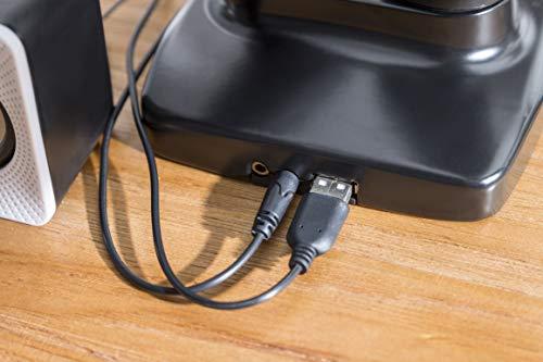 Rocelco Rocelco Premium Desk Computer Monitor Mount with USB 2.0 and Audio Port - Fits Single 13" - 27" LED LCD Flat Screen - Pneumatic Full Motion Assist Adjustable Arm - Grommet and C Clamp - Black (R MA1)