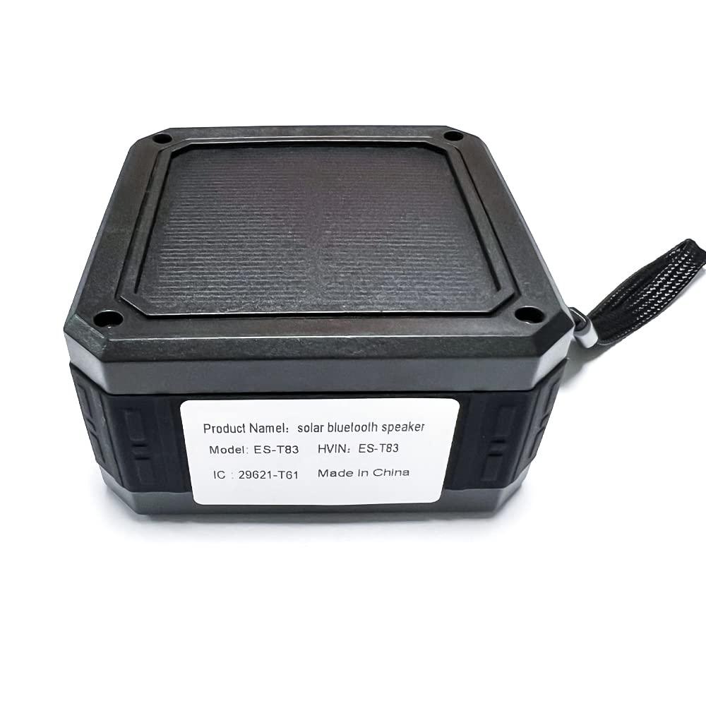 ABFOCE ABFOCE Solar Speaker Portable IPX6 Waterproof Bluetooth Speaker 15 Hours of Playtime Rich Stereo Bass Shockproof Dustproof for Home and Outdoor Wireless Speaker(1-Pack)