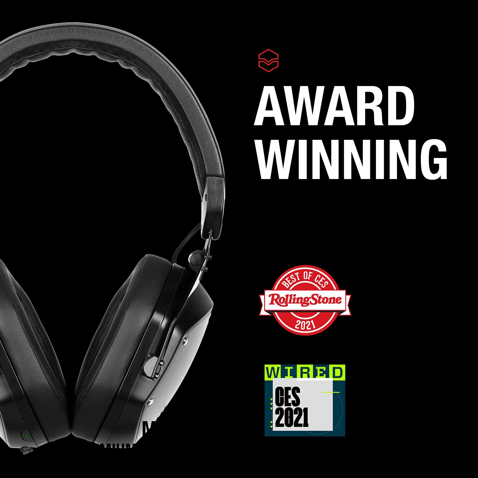 V-MODA V-MODA M-200 ANC Noise Cancelling Wireless Bluetooth Over-Ear Headphones with Mic for Phone-Call, Matte Black (Renewed)