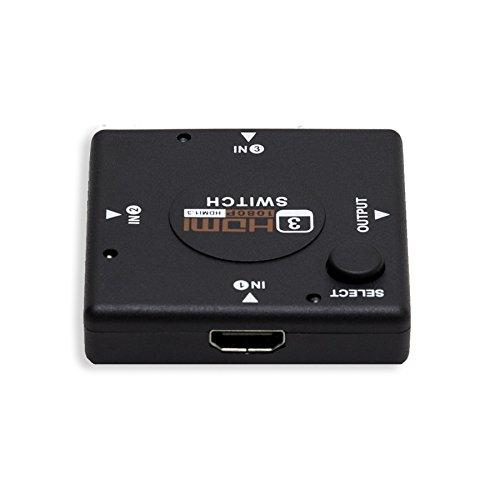 Syba Syba SY-SWI31028 Compact 3 Port HDMI 1.3 Switch Hub Box, HDCP 1.2 Protocol Compliant