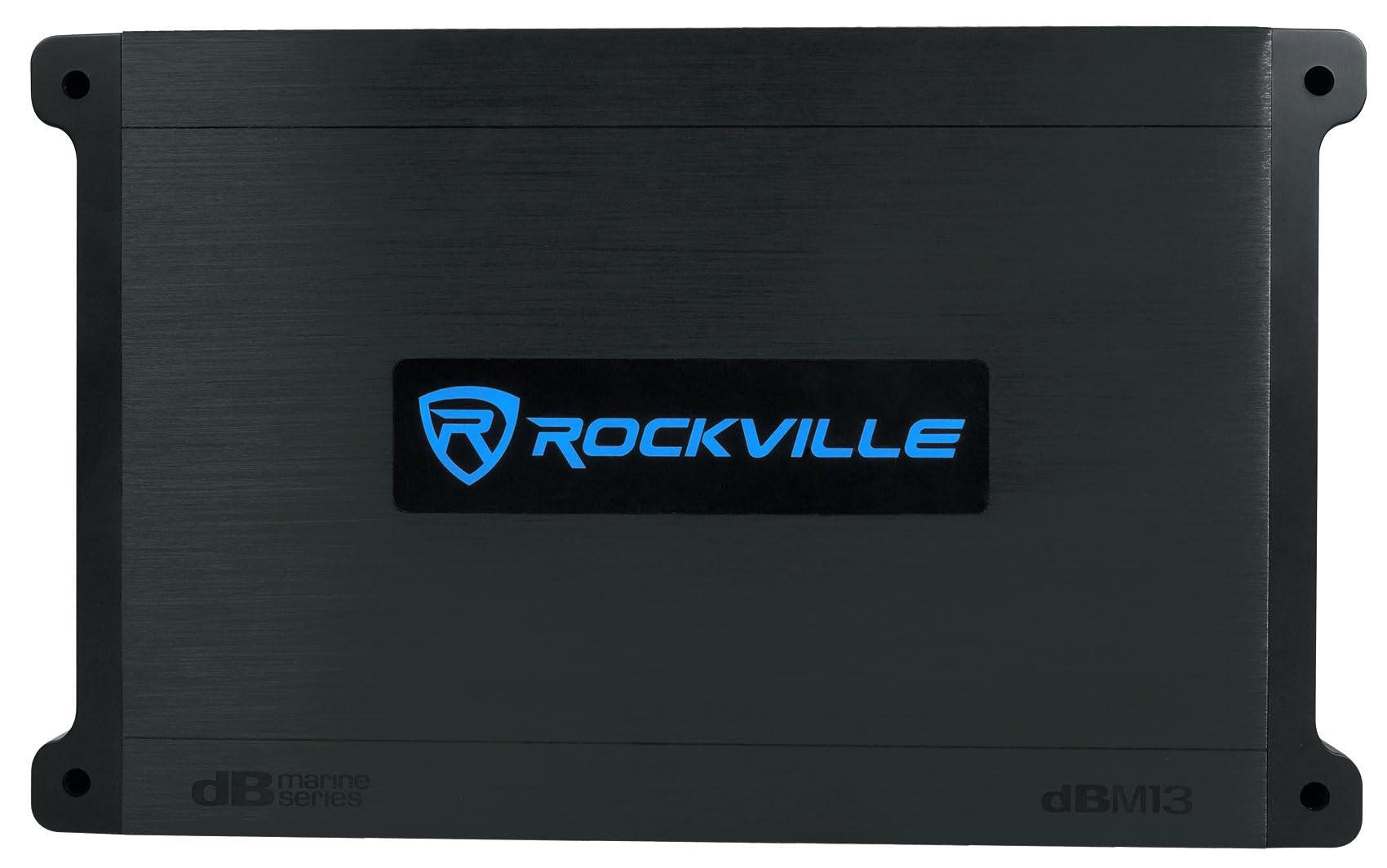Rockville Rockville DBM13 3000W Peak / 750W RMS Mono Marine Amplifier, Class D, IPX6, Includes Remote, Adjustable Crossover, Subsonic Filter - Perfect for Boats, Marine Sound Systems, ATV, UTV, SIde by Sides