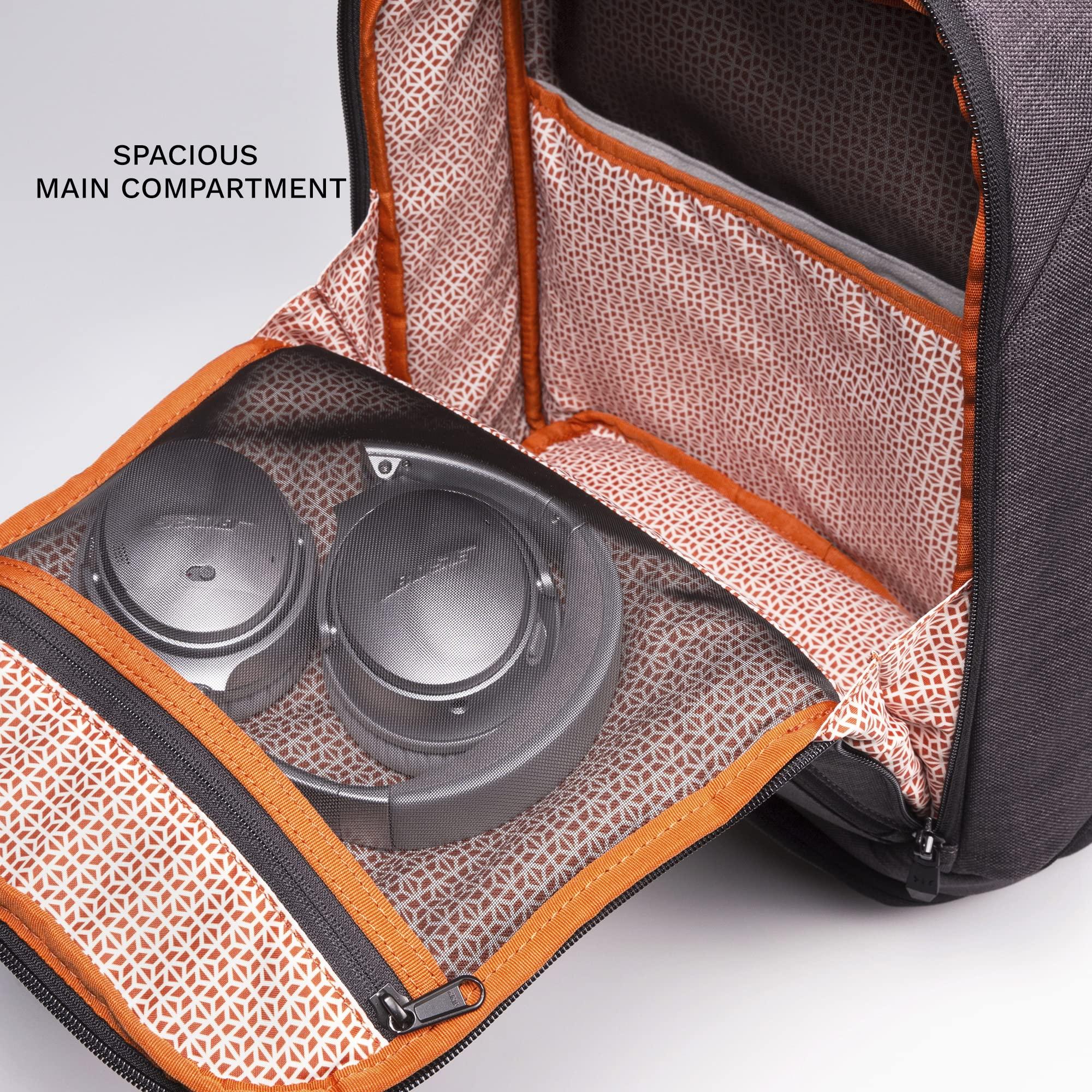 Knack Pack Knack Series 1 Laptop Backpack Fits up to 17 Inch - Knack Bags Carry-On Backpack, TSA Approved, Expandable Travel Backpacks With 4 Day Outfit Capacity (Stealth Black, Large)