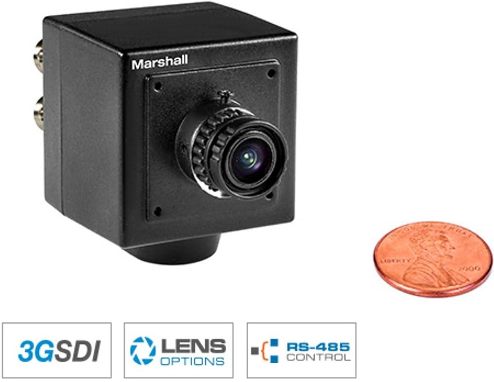 Marshall Marshall CV502-MB Full-HD 3G/HD-SDI 2.5MP Mini-Broadcast POV Camera (59.94/29.97 fps) with 3.7mm Lens, 2.5 Megapixel 1/3-inch CMOS Sensor, 16:9 Progressive Scanning System, Includes 12V Power Supply