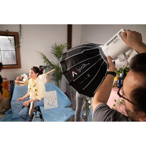 Aputure Aputure Light Dome Mini III Softbox,Bowens Mount Softbox New Quick-Folding Soft Light Modifier for Video Light Aputure Amaran 300c/150c/200xS/300D ii