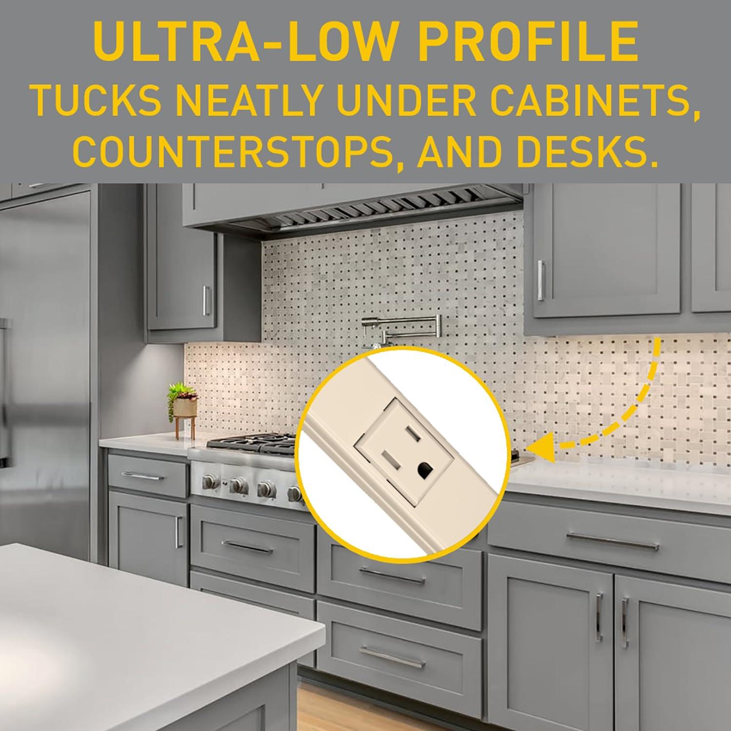 Legrand Legrand Wiremold V20GB506 Plugmold 2000 Series 5 Foot Hardwired Power Strip with 10 Outlets, Ivory