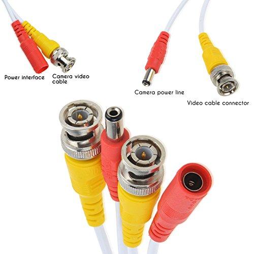 SLLEA SLLEA White 100ft BNC Extension Cable Compatible with Swann SRPRO-850CAM Day Night Security Camera