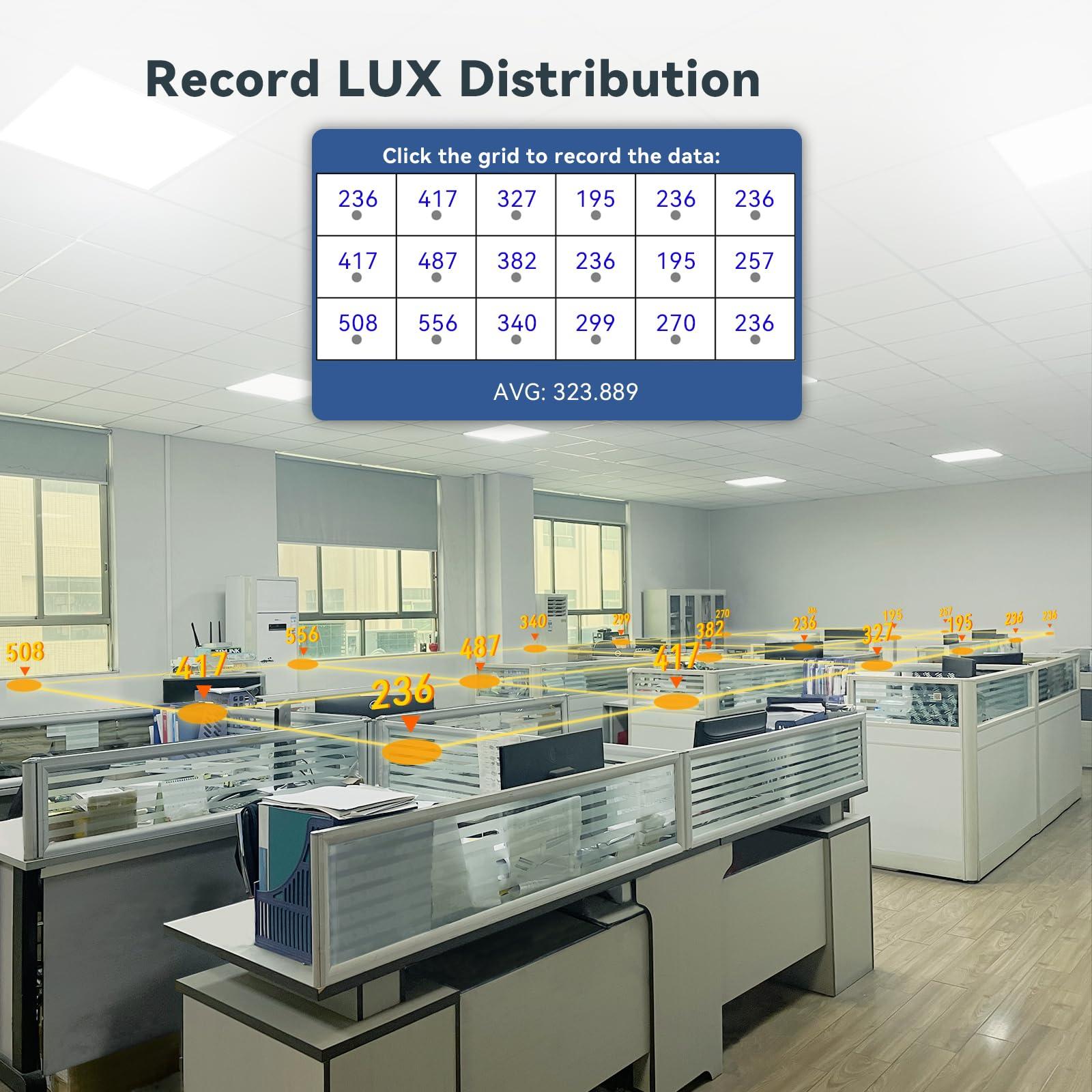 AquaHorti AquaHorti AH-300 Light Meter,Test LED Spectrum,CCT,LUX,Foot Candle,Blue Light%,LUX Distribution, Data Exported as a CSV File. AquaHorti