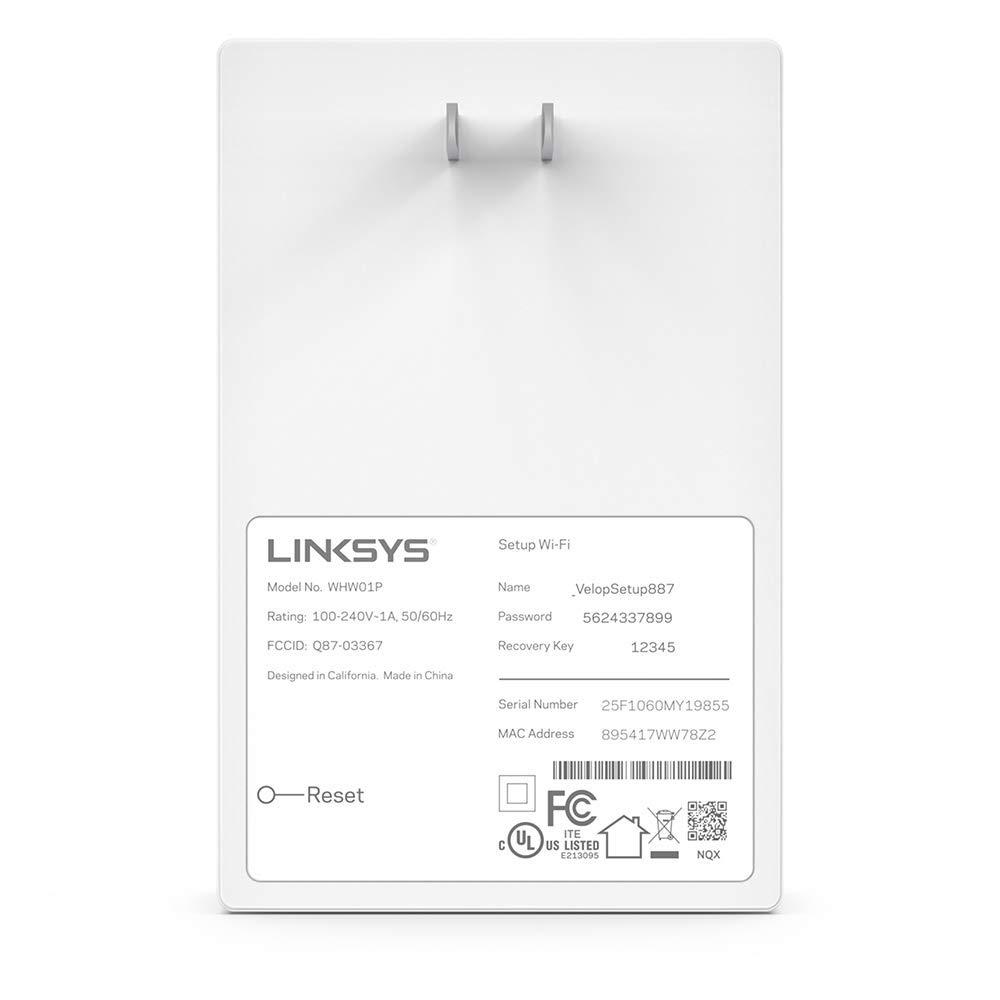 Linksys Linksys Velop Whole Home WiFi Intelligent Mesh System Wall Plug-in, Works with Your Velop System to Extend Range & Speed (Renewed)