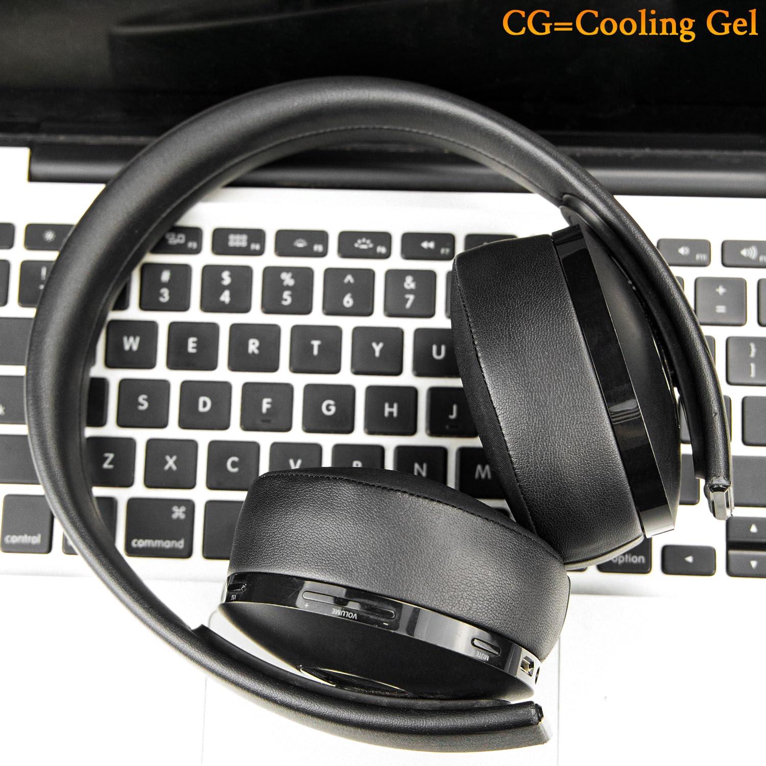 SOULWIT SOULWIT Replacement Earpads for Sony New Gold Wireless PlayStation PS4 (2018 Version) Headset, Ear Pads Cushions with High-Density Foam (CUHYA-0080 CG Black)