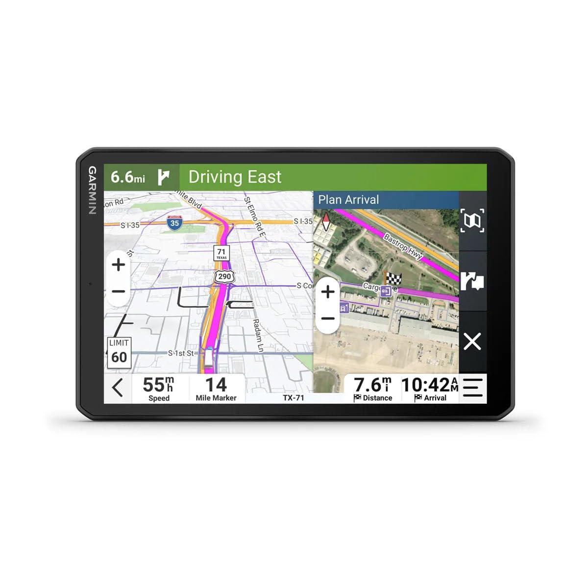 Garmin Garmin Dezl OTR820 GPS Truck Navigator 8" Display Touchscreen, Commercial GPS Navigation for Semi-Truck Drivers, Bundle with 32GB SD Memory Card + dzl Headset 110 Premium Trucking Headset + More