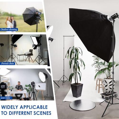Impact Impact Link Interlocking Air-Cushioned Light Stand (7.9') - Heavy Duty 3-Section Light Stand for Photography, 8.8 lb Capacity, 5/8" Baby Pin, 3/8"-16 Thread for Studio Lighting, LED, Ring Lights