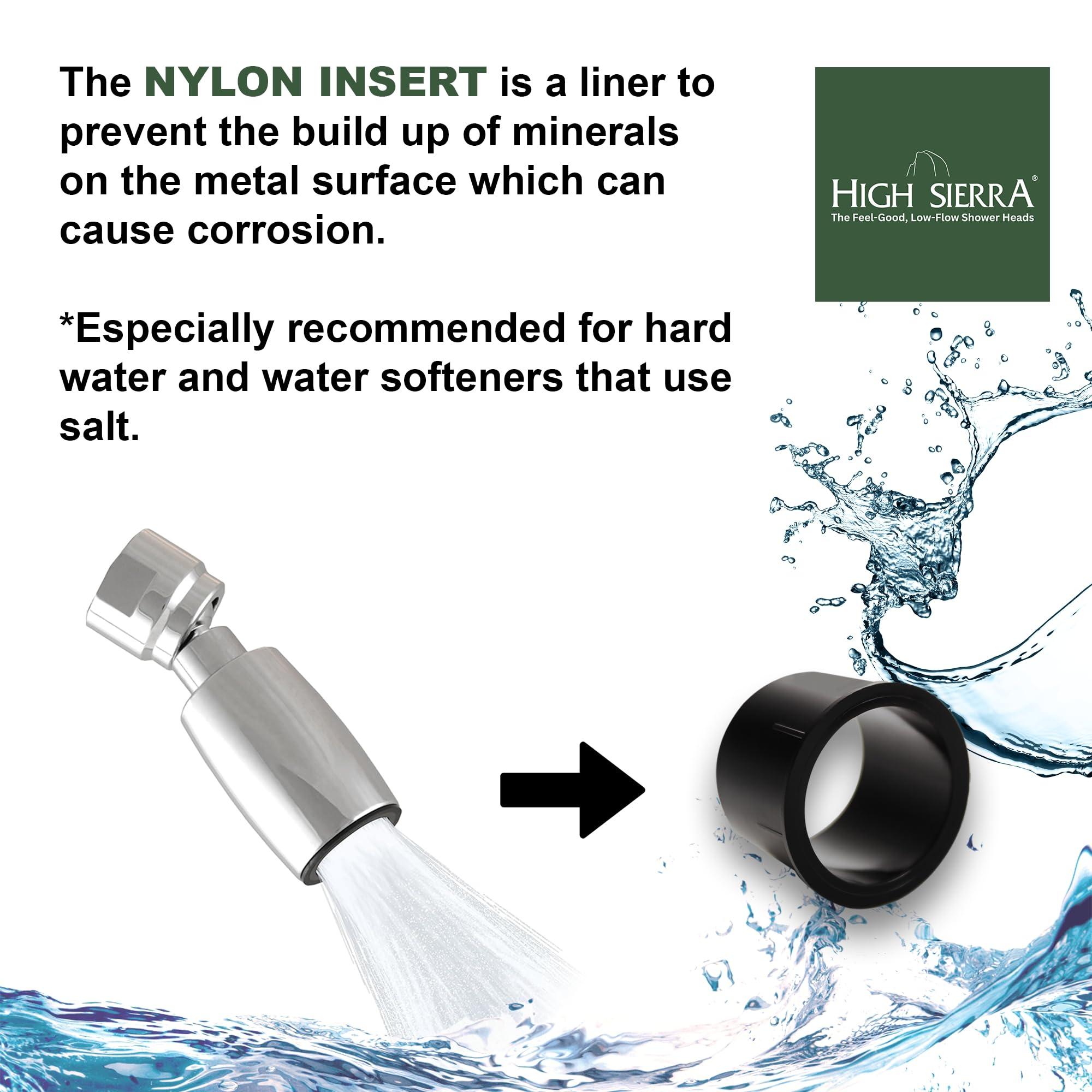 HIGH SIERRA SHOWERHEADS High Sierra Showerheads - Solid Metal 1.8 GPM High-Efficiency, Low-Flow Shower Head with Pressure Control Valve that Shuts It Off to Just a Trickle - Chrome