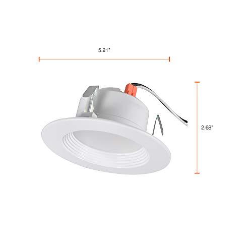 LEDVANCE SYLVANIA LED Recessed Downlight 4" RT Kit, E26 Socket Screw Medium Base, 65W Equivalent, Dimmable, 4000K Cool White, 1 pack
