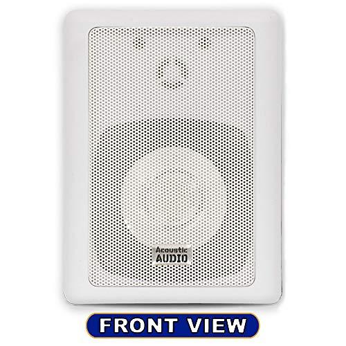 Acoustic Audio by Goldwood Acoustic Audio 151W Indoor Outdoor 2 Way Speakers 1200 Watt White 2 Pair Pack 151W-2Pr