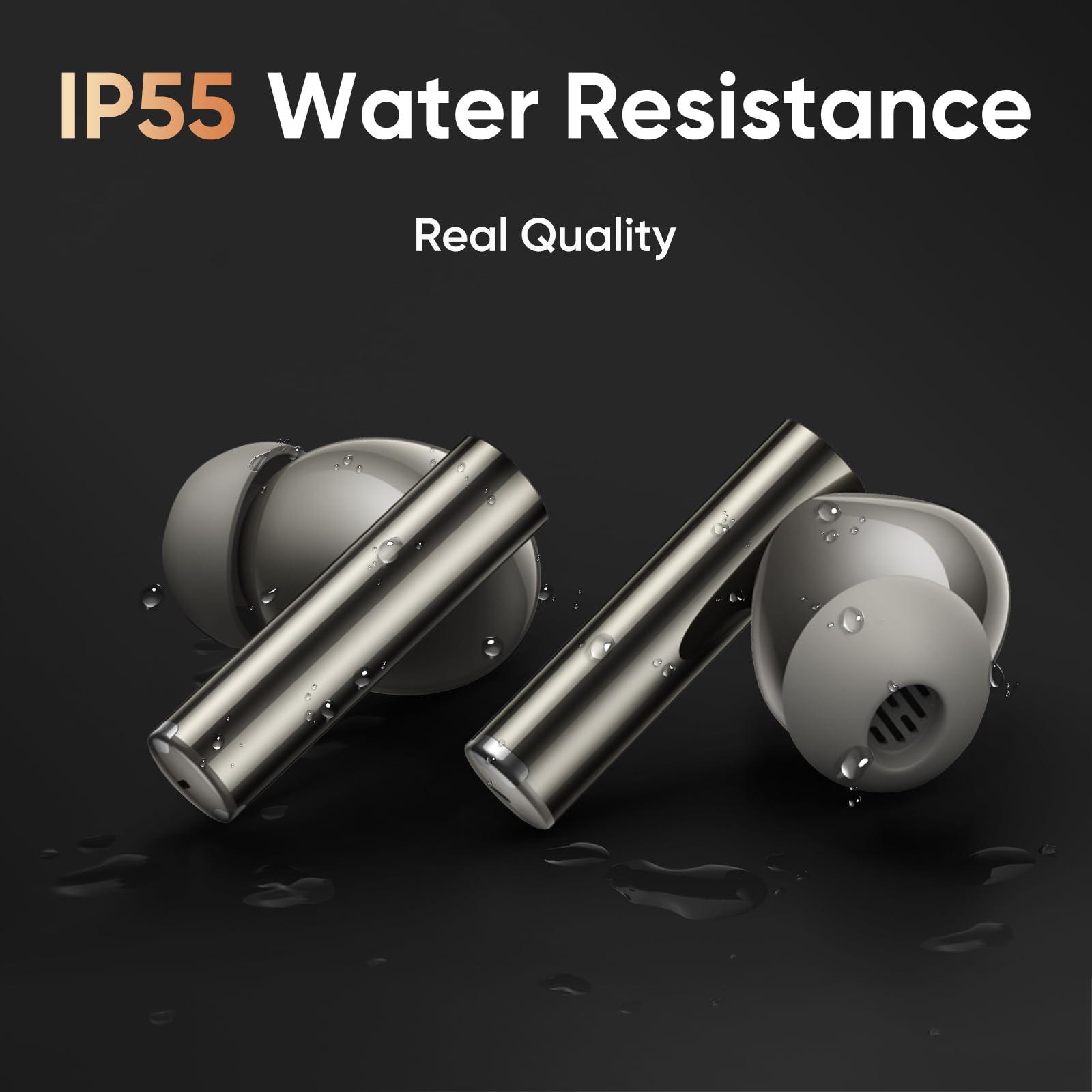 realme realme Air 6 Pro True Wireless Earbuds, 50dB Noise Reduction, Adaptive Noise Cancelling to Ears and Environment, Hi-Res Sound, LDAC, 3D Audio, 40H Battery, Wireless Charging, Bluetooth 5.3, Grey