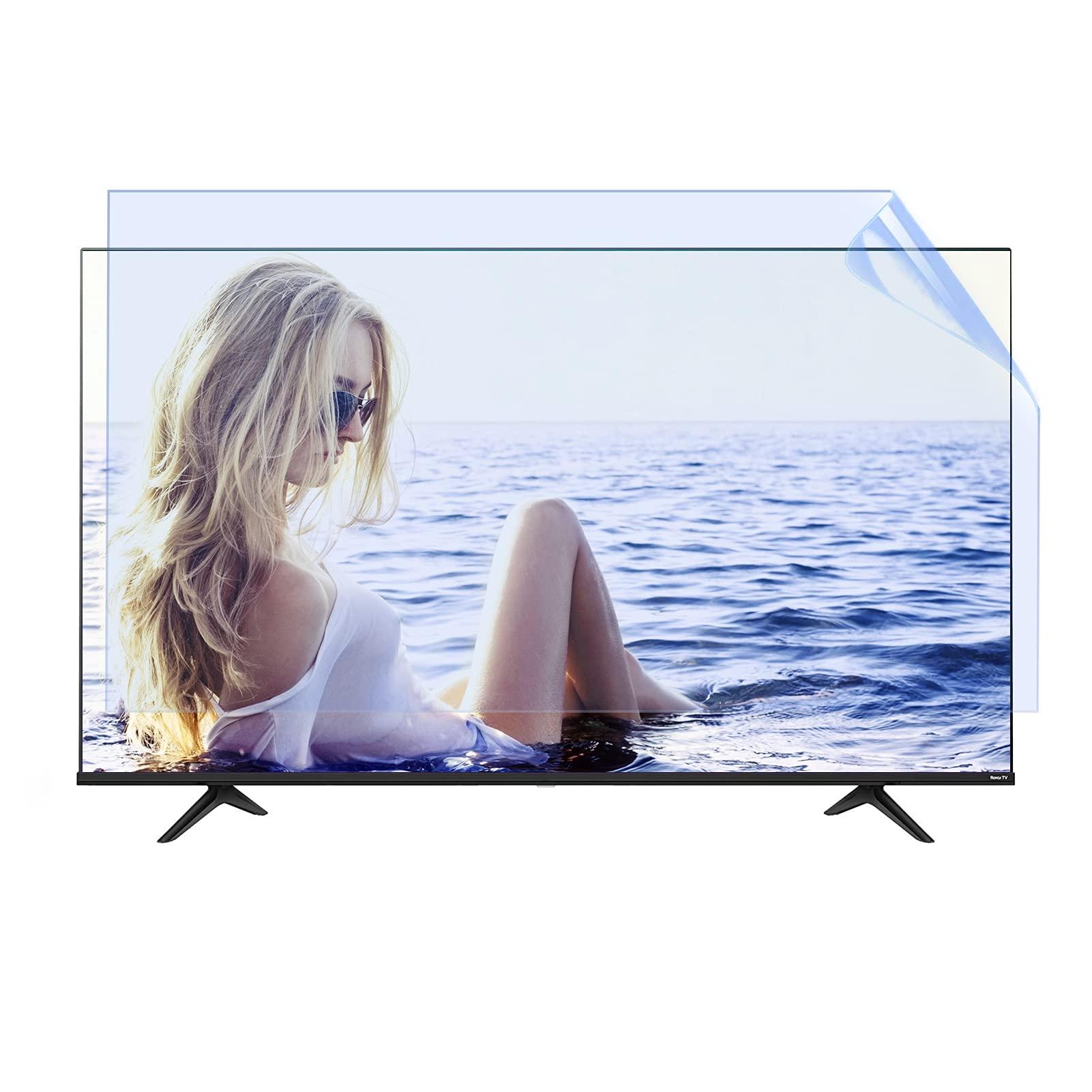 BU TV Screen Protectors 65 Inch TV Screen Protector, Anti Blue Light Screen Film Anti Glare Relieve Screen Filter Relieve Eye Fatigue for LCD, LED, OLED & QLED 4K HDTV,65" 1440 * 809