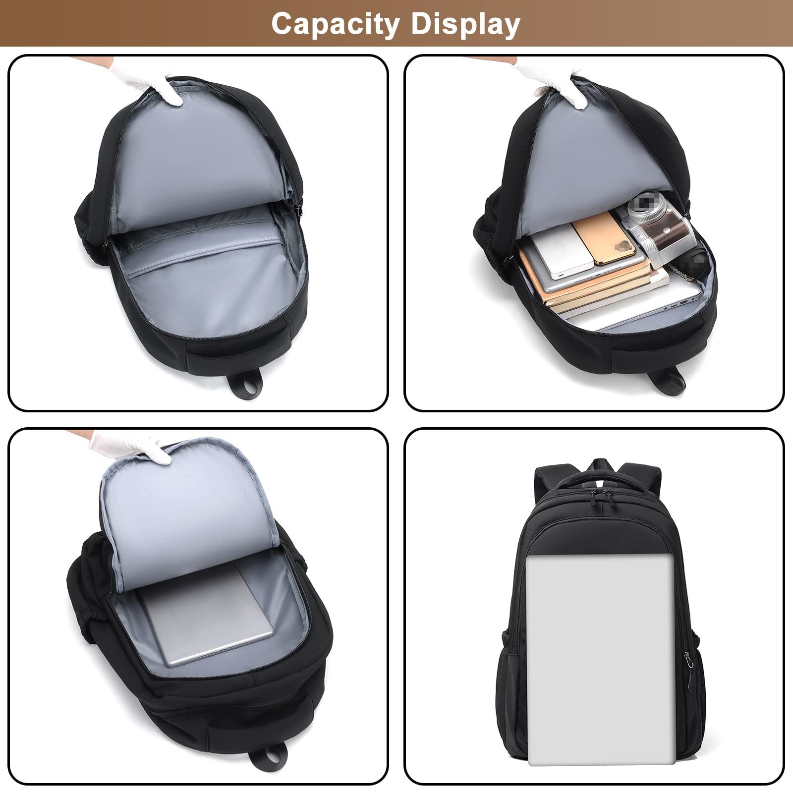 Lachero 15.6 inch Laptop Backpacks for Men Women, Polyester Large Capacity College Backpack Lightweight Bookbag (Pink)