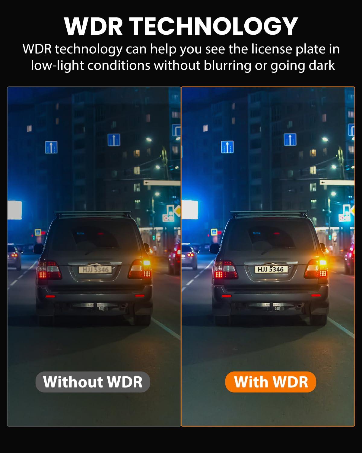 SUVCON Dash Cam Front and Rear 4K/1080P, Dash Camera for Cars Build in WiFi, Full HD Dash Cam with APP Control, 3.94'' IPS Screen Dash Camera with 32GB SD Card, G-Sensor, 24Hr Parking Mote, Loop Recording