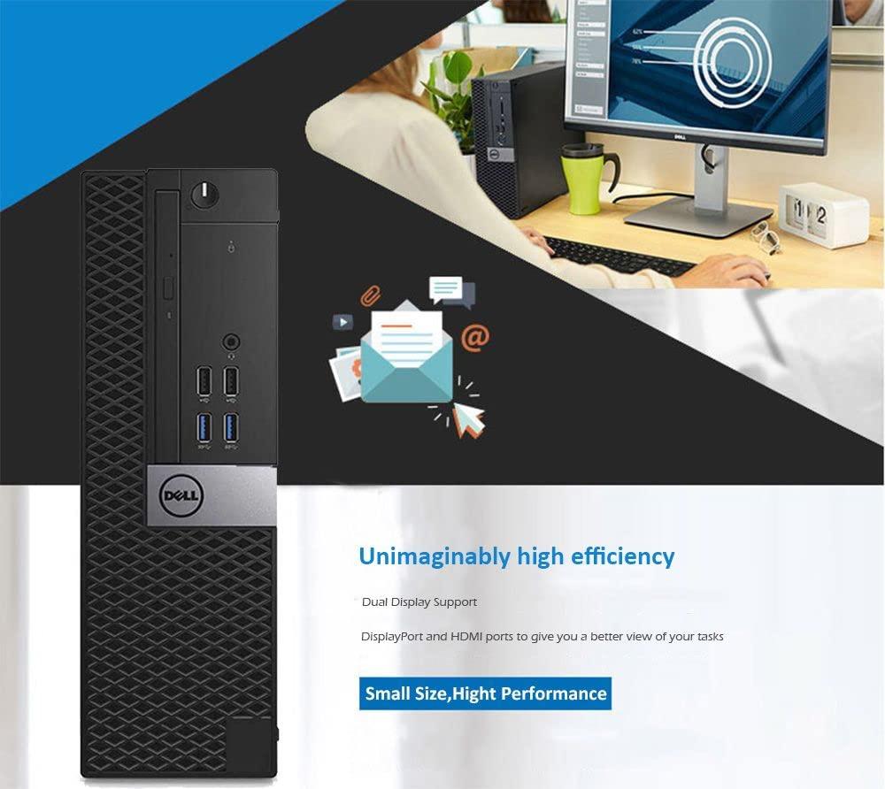 Dell DELL OptiPlex 3040 SFF Desktop Computer Intel Quad Core i7-6700 3.4GHz up to 4.0GHz 16GB Ram 512GB SSD Built-in WiFi & Bluetooth HDMI Dual Monitor Support Wireless Keyboard & Mouse Win10 Pro (Renewed)